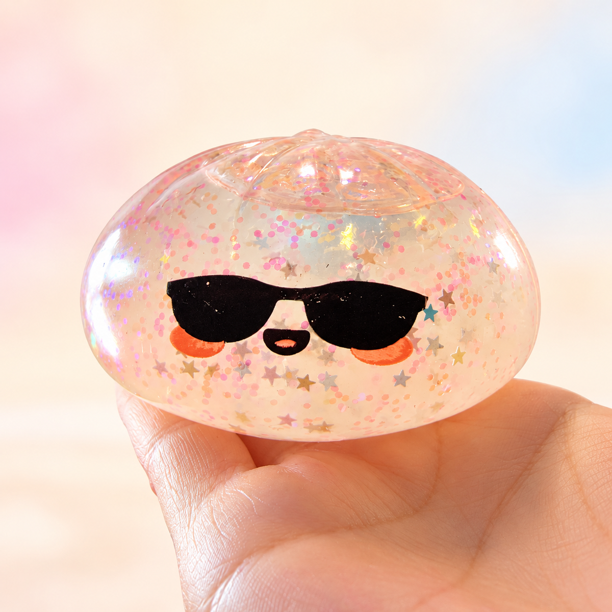 Steamed bun squishy — bright background