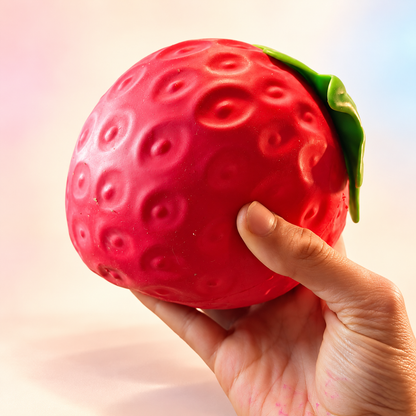 Jumbo strawberry squishy — bright background