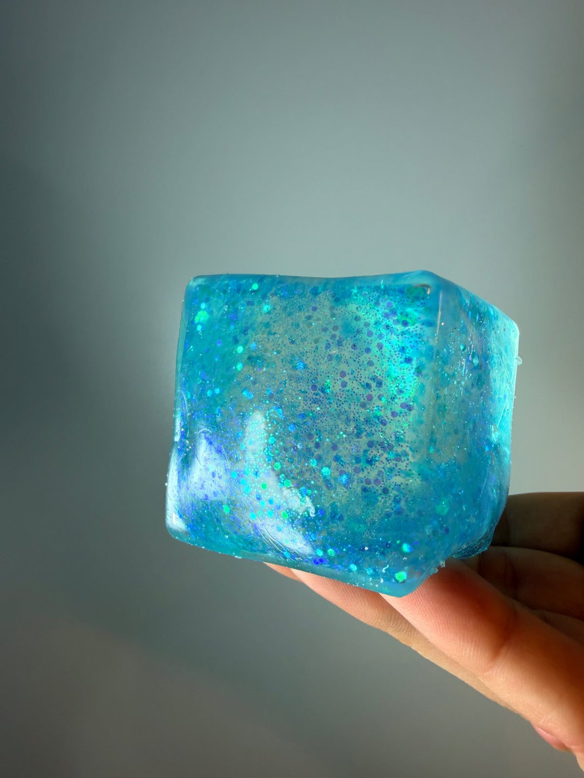 Glitter cube squishy